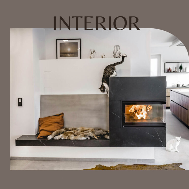 Gray minimalist interior photo collage Instagram post – 12